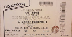 Gary Numan Bournemouth Ticket 2019
